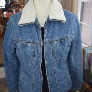 Unionbay jean jacket with fuzzy collar